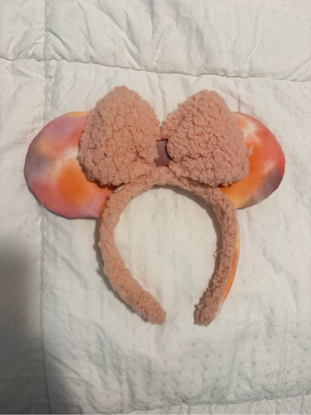 Offical Disney Plush Tie-Dye Pink Minnie Ear Headband